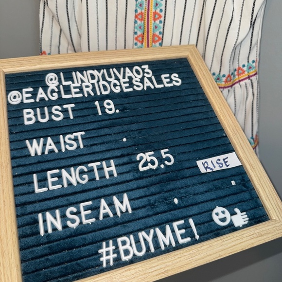 Savanna Jane Tank Embroidered Boho Stripe Peplum Tank Blouse Size Small - Picture 6 of 7